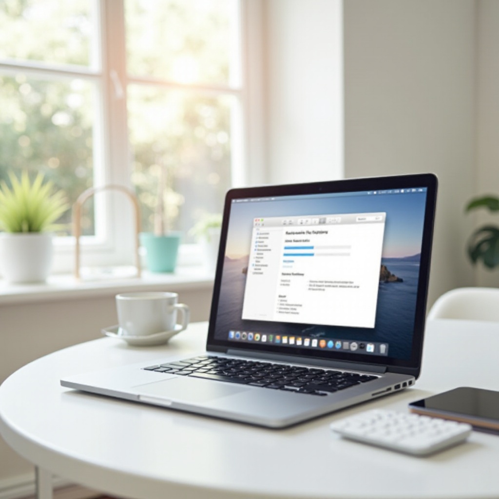 الاتصال بمشاركة الملفات على MacBook